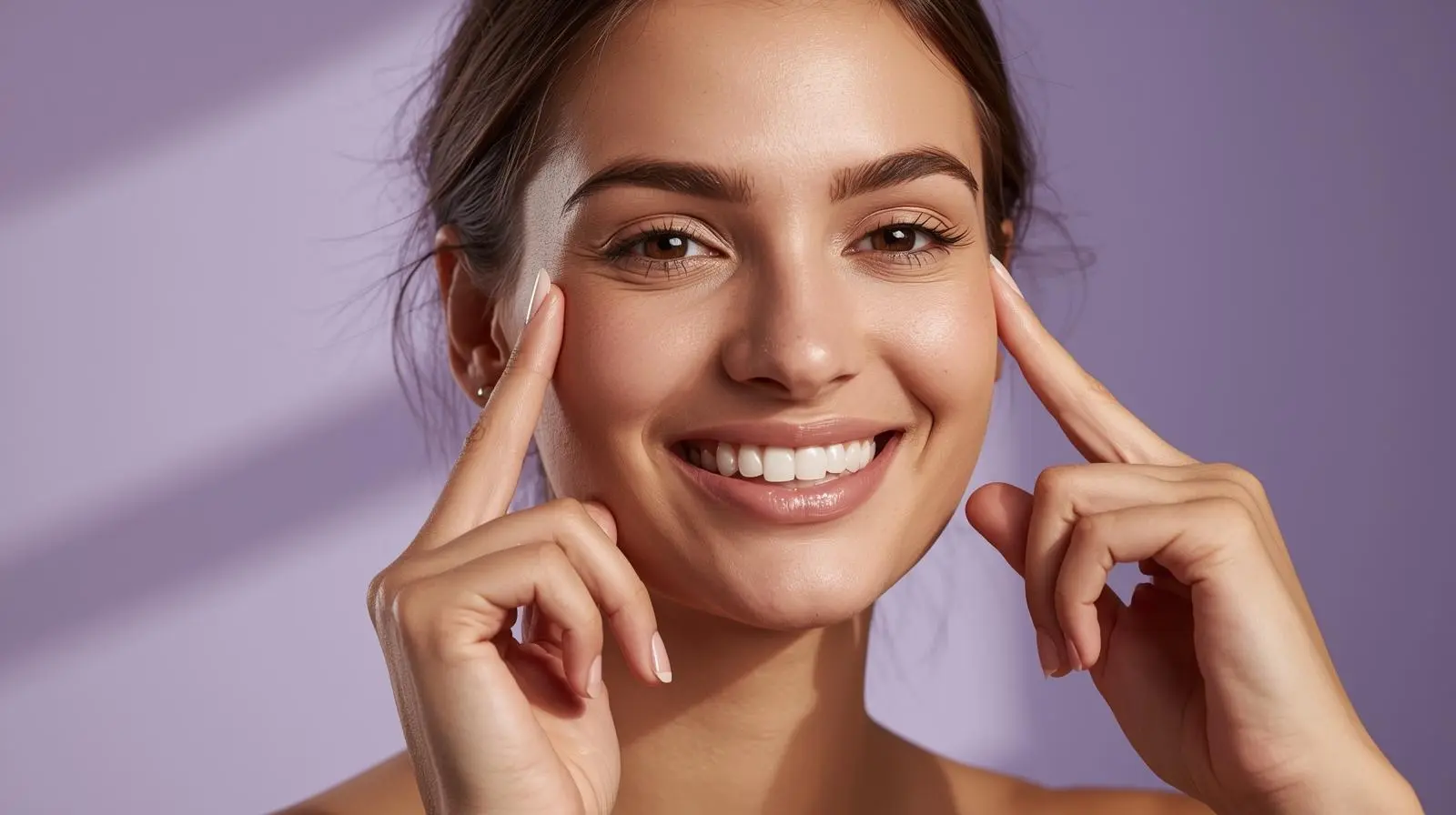 Mulher realizando exercício de pilates facial para tratar flacidez facial pós-Ozempic, técnica natural de lifting sem preenchimento para reconstruir volume das bochechas e firmar o rosto em 21 dias