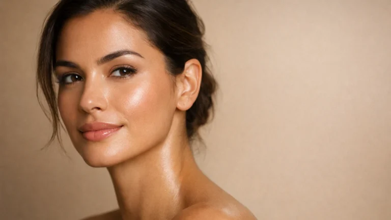 Mulher com pele luminosa e saudável demonstrando os resultados transformadores do Microagulhamento Líquido, tecnologia de espículas naturais para rejuvenescimento cutâneo sem agressão química